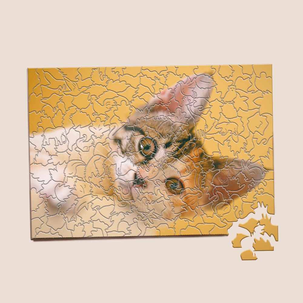 Personalized Puzzle Animal Wood Puzzle Custom Jigsaw Puzzle with 1-4 Photos-babyanimal