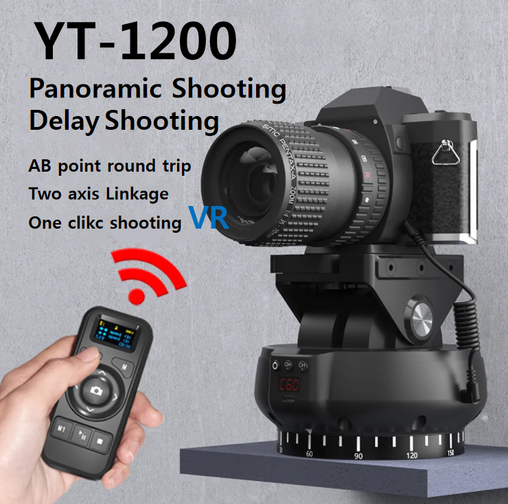 Auto Motorized Rotating Panoramic Head Tripod Stabilizer for Smartphone Cameras Wireless