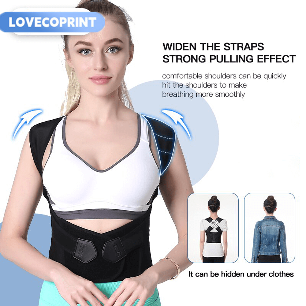1pc Facebook Hot Sale Adjustable Back Posture Belt Office Home Gym Unisex