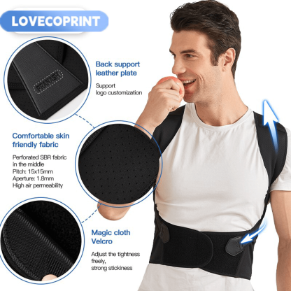 1pc Facebook Hot Sale Adjustable Back Posture Belt Office Home Gym Unisex