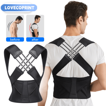 1pc Facebook Hot Sale Adjustable Back Posture Belt Office Home Gym Unisex
