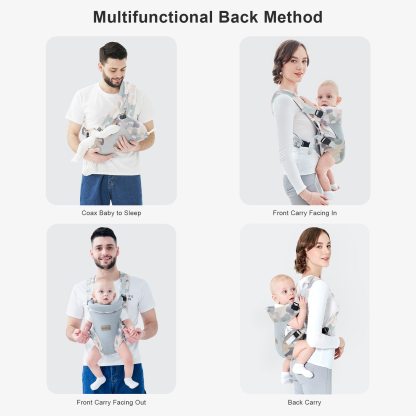 Baby Carrier, Embrace Cozy 4-in-1 Infant Carrier Ergonomic Adjustable Holder Portable Convertible Front and Back Backpack Carry for Infants Toddlers Babies Girl and Boy 12-40 Pounds (Blue)