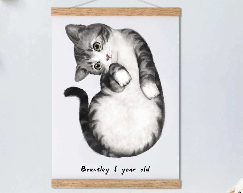 Baby Gift Personalized, Footprint Set, Mural Baby & Children's Room d 