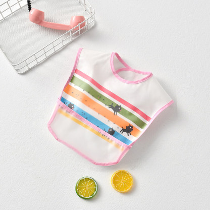 Mess Proof Baby Bib - Waterproof Baby Apron - Great Travel Bib for Baby Eating - Baby Food Bib