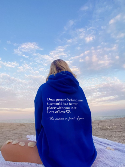 Foreign trade dear person behind me hoodie plain letter sweater Oversized Hoodie