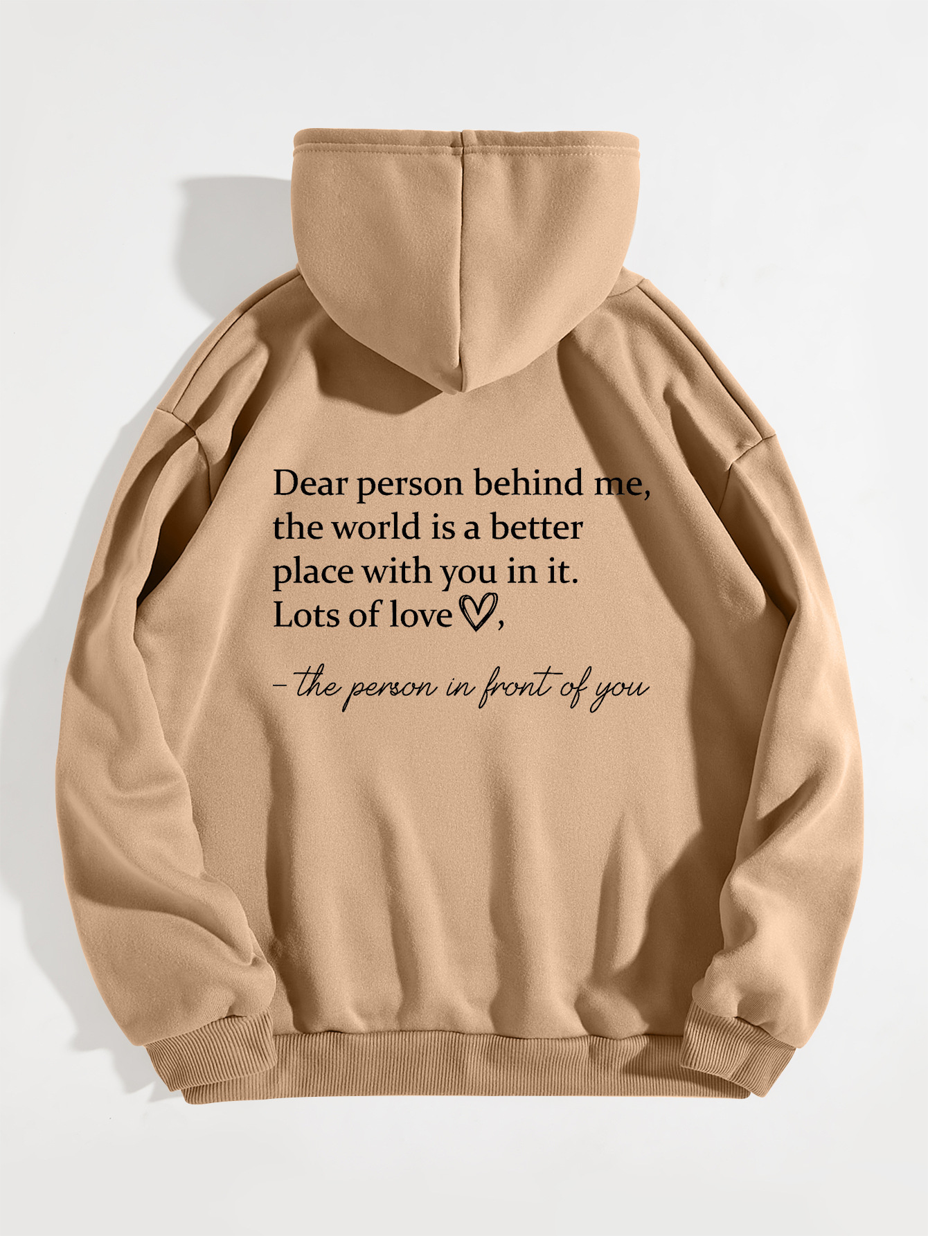 Foreign trade dear person behind me hoodie plain letter sweater Oversized Hoodie
