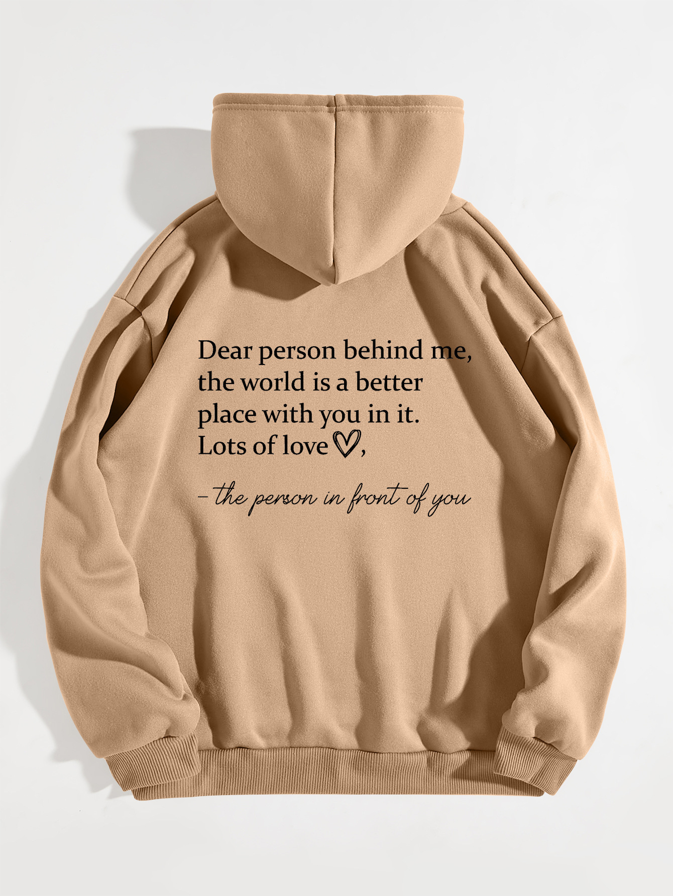 Foreign trade dear person behind me hoodie plain letter sweater Oversized Hoodie