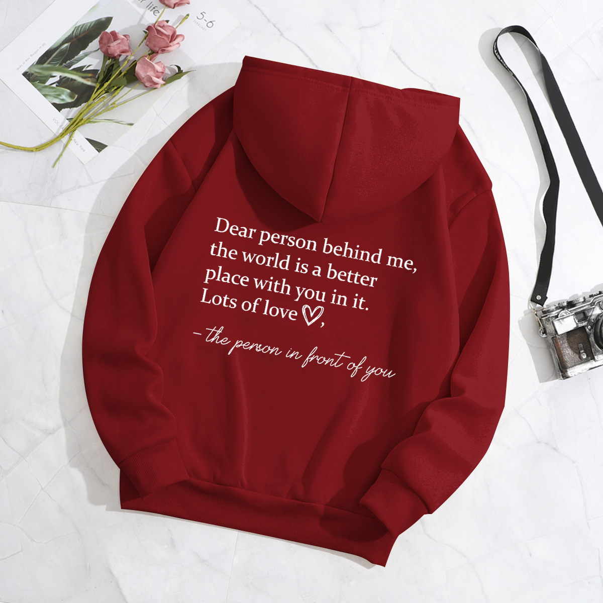 Foreign trade dear person behind me hoodie plain letter sweater Oversized Hoodie