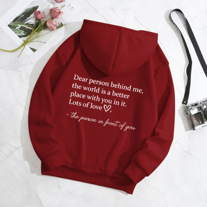 Foreign trade dear person behind me hoodie plain letter sweater Oversized Hoodie