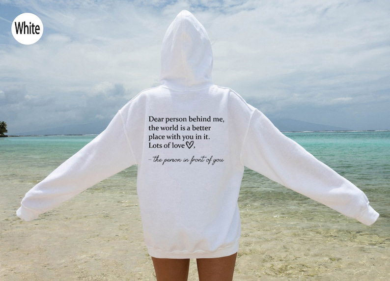 Foreign trade dear person behind me hoodie plain letter sweater Oversized Hoodie
