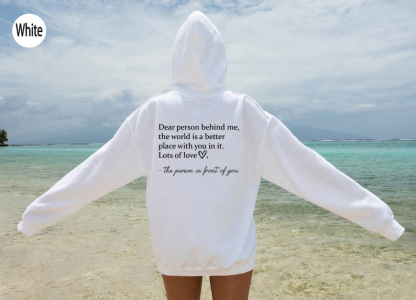 Foreign trade dear person behind me hoodie plain letter sweater Oversized Hoodie