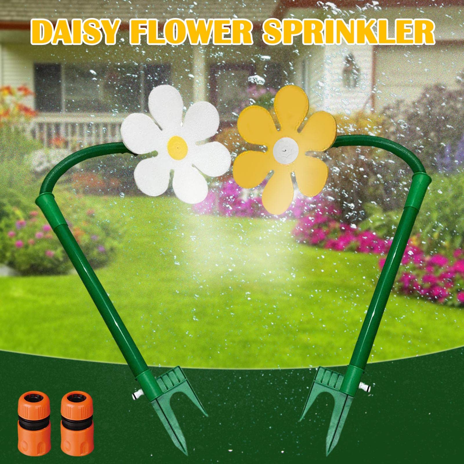 Dancing sunflower sun flower sprinkler watering children summer sprinkler sun flower shower