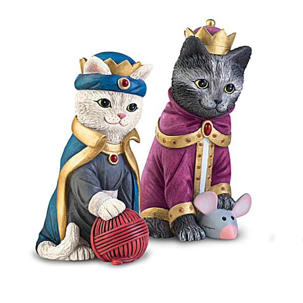 The PURR-fect Christmas Pageant Nativity Figurine Collection|Nativity Sets-babyanimal