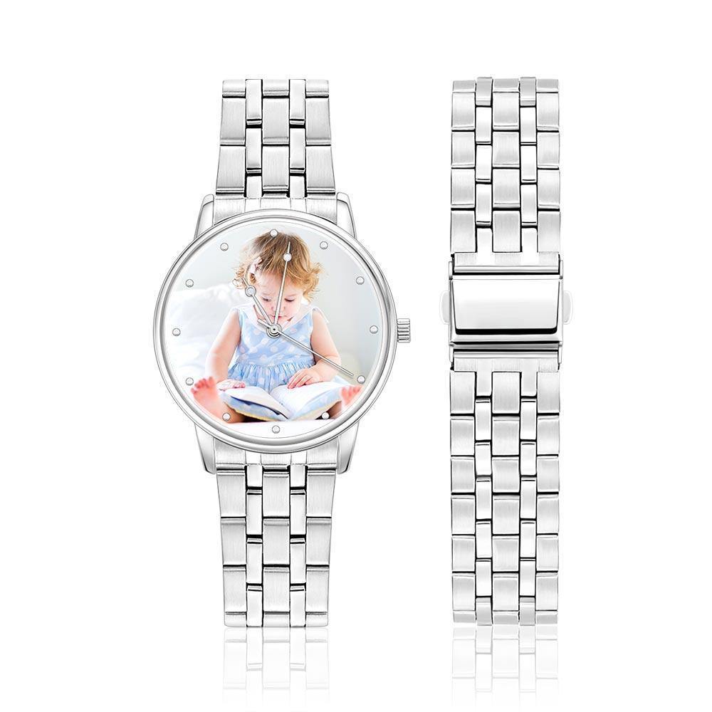 Photo Watch Unisex Engraved Photo Watch Alloy Strap 38mm, Baby Gift,Valentine's Day Gift-babyanimal