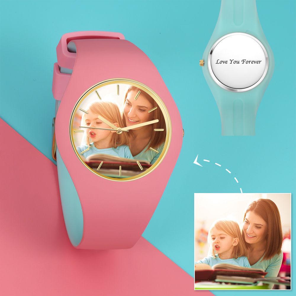 loPhoto Watch Photo WatchUnisex Custom Silicone Photo Watch 41mm,Baby 