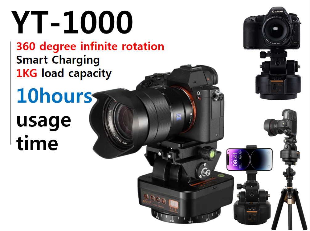 Auto Motorized Rotating Panoramic Head Tripod Stabilizer for Smartphone Cameras Wireless