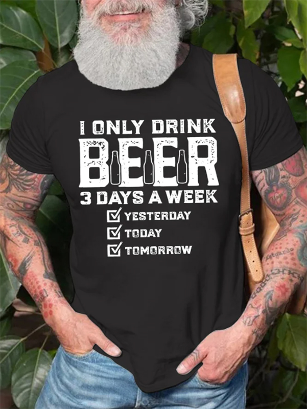 I Only Drink Printed Men's T-shirt