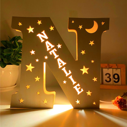  Custom Name Light, Custom Wooden Night Light Living Room Letter Lamp Wall Decor Name Light-babyanimal