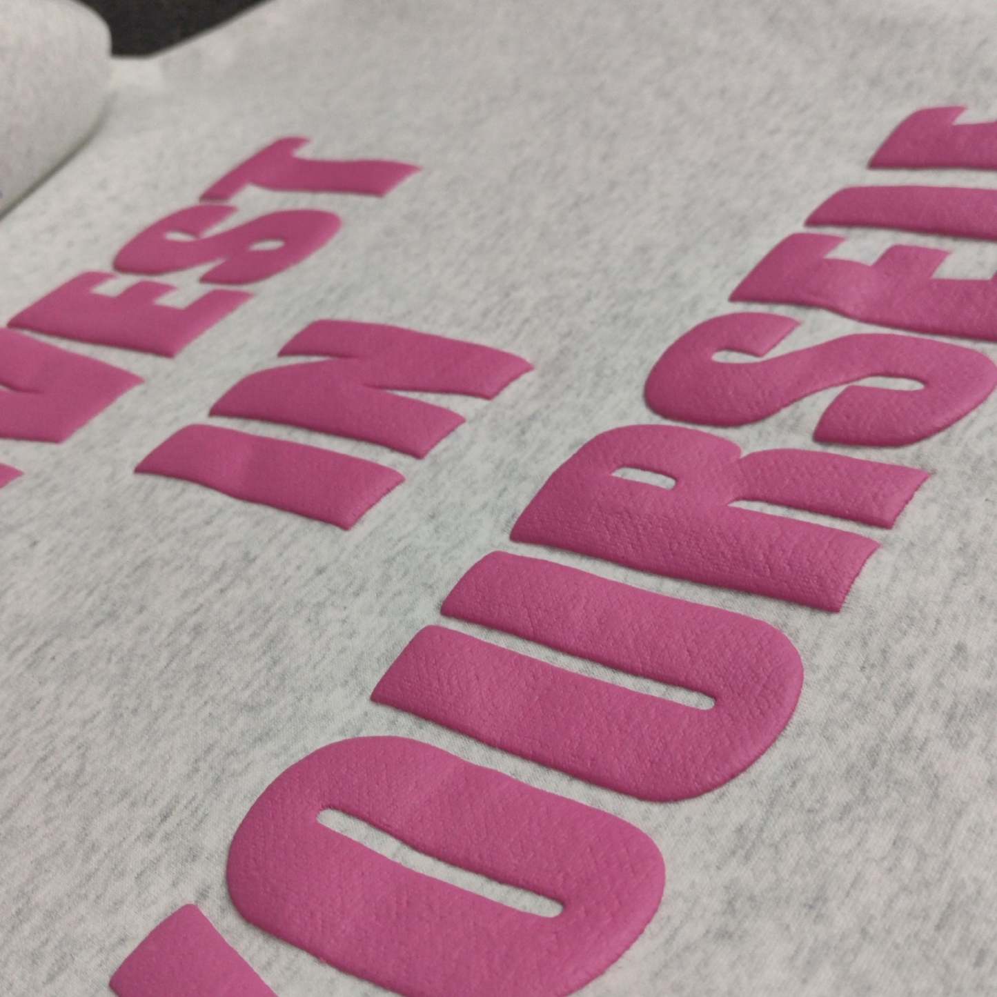 Puff Print Invest In Yourself Long Sleeve Hoodie