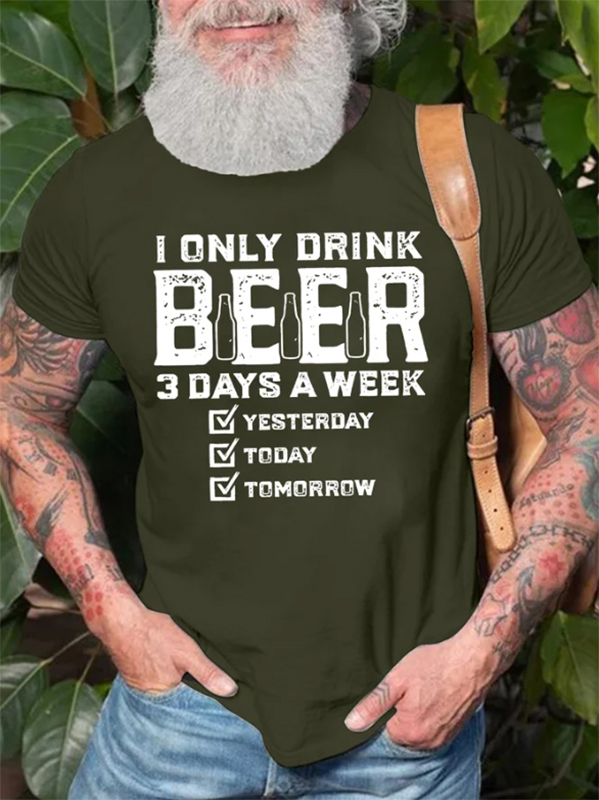 I Only Drink Printed Men's T-shirt