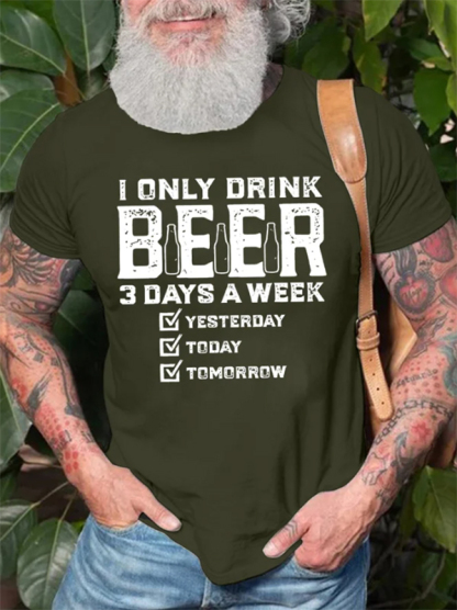 I Only Drink Printed Men's T-shirt