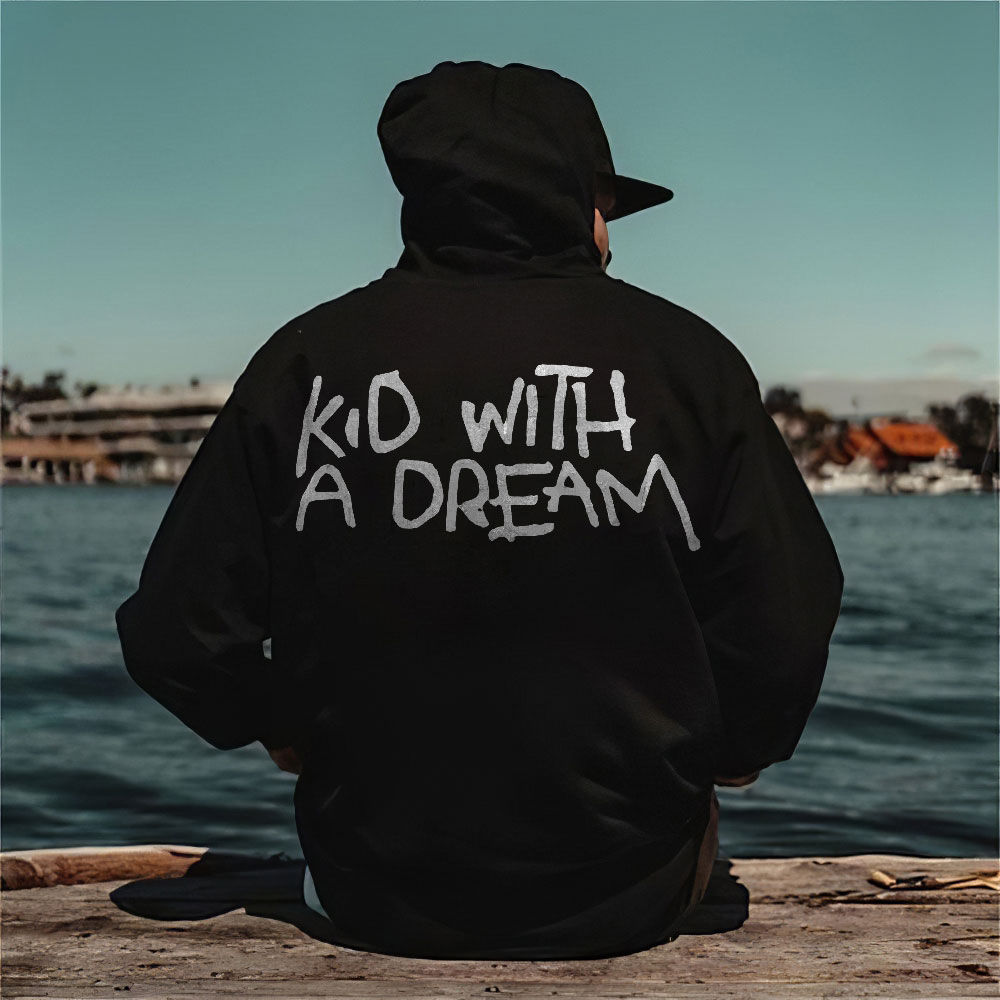 Kid With A Dream Print Hoodie