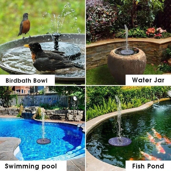 (Summer Sale- SAVE 48% OFF) Solar-Powered Bird Fountain Kit