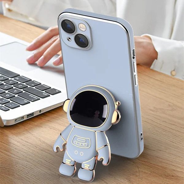 Astronaut Folding Bracket iPhone Case With Camera Protector-babyanimal