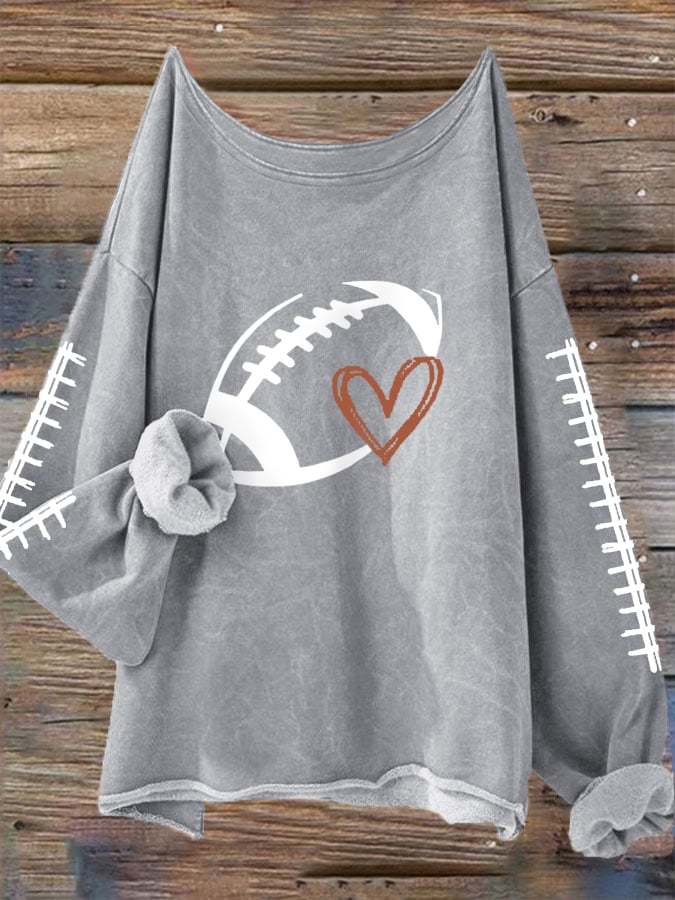 🔥🔥Women's Football Lover Casual Long-Sleeve T-Shirt