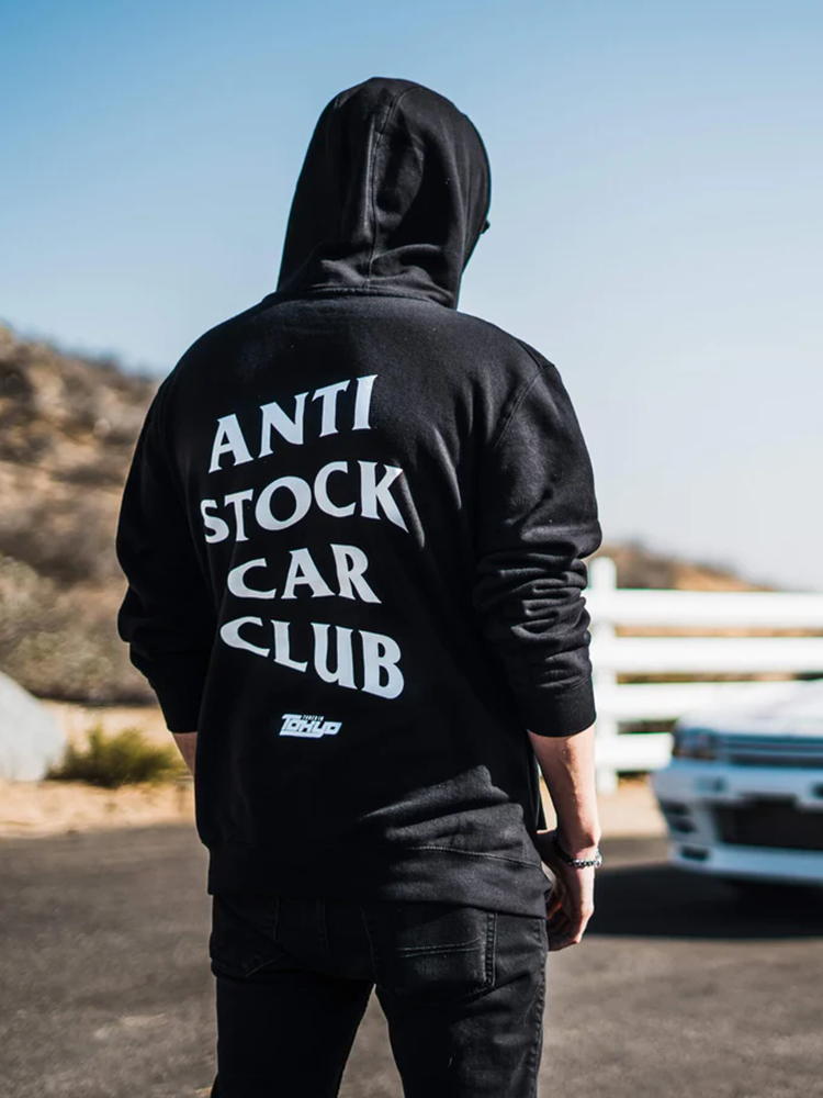 Anti Stock Car Club Print Hoodie