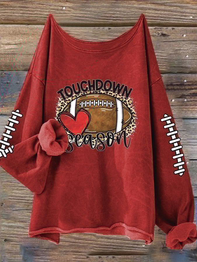 🔥🔥Women's Football Lover Touchdown Season Casual Long-Sleeve T-Shirt
