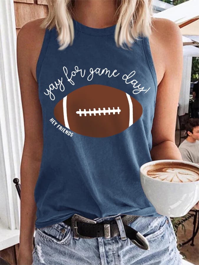 🔥🔥Women's Hey Friends Yay For Game Day! Football Lover Vest