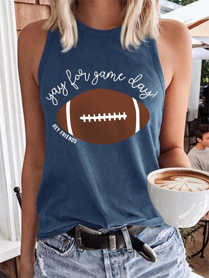 🔥🔥Women's Hey Friends Yay For Game Day! Football Lover Vest