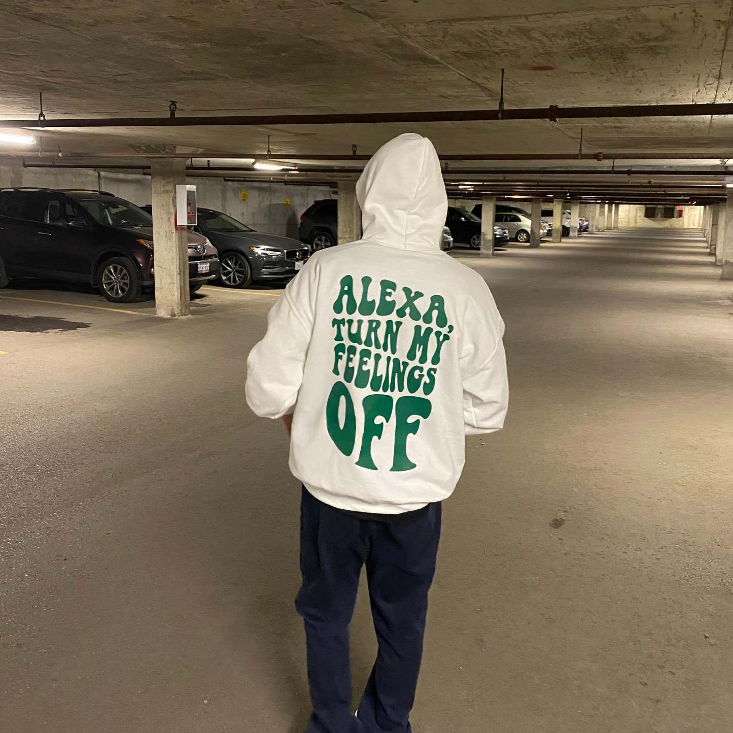 Alexa, Turn My Feelings Off Print Causal Hoodie