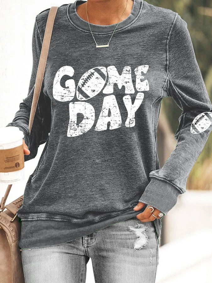 🔥🔥Women's Football Game Day Print Sweatshirt