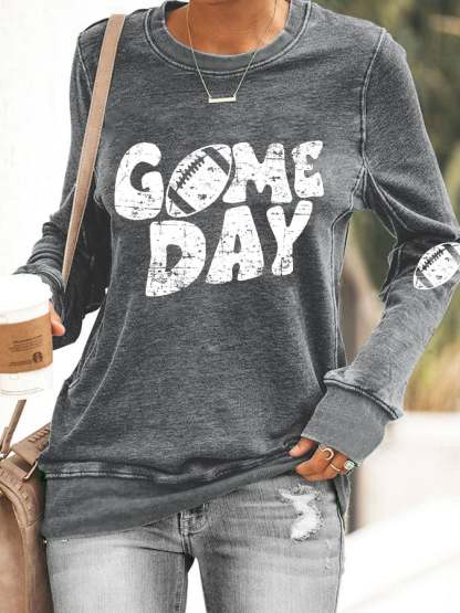 🔥🔥Women's Football Game Day Print Sweatshirt