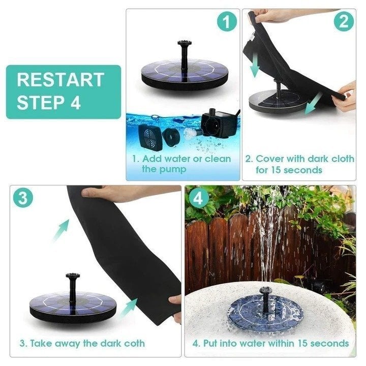 (Summer Sale- SAVE 48% OFF) Solar-Powered Bird Fountain Kit