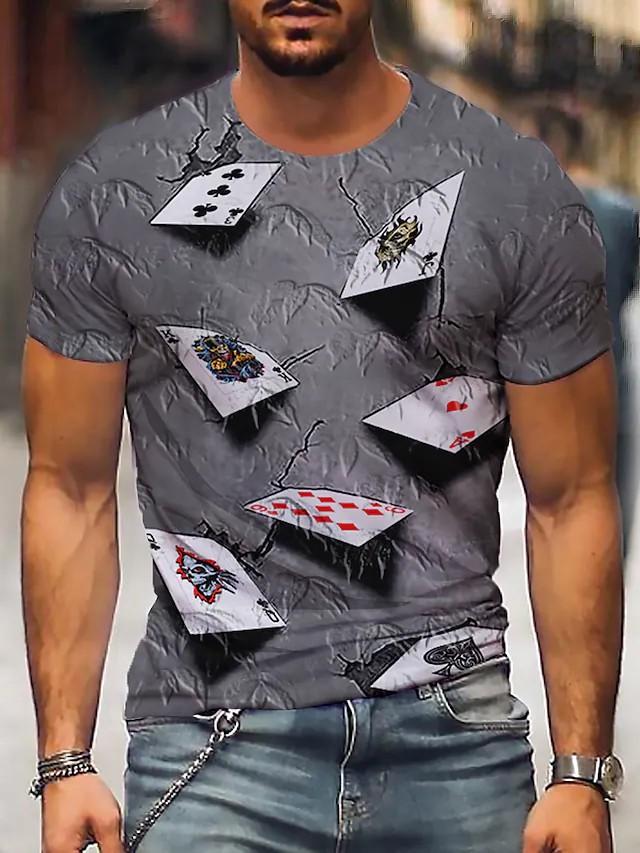 ❗Ships Within 24 Hours❗New Men's T Shirt 3D Print Graphic Short Sleeve Daily Tops Round Neck