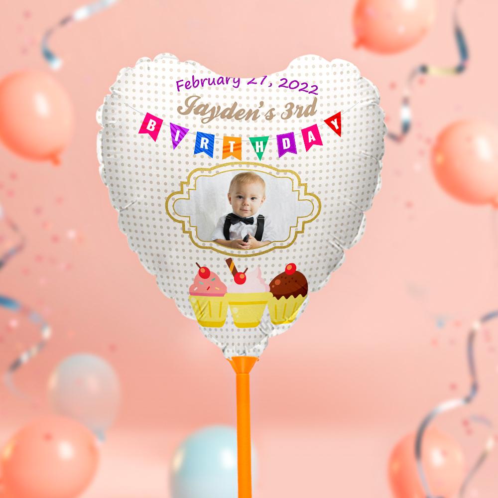 Custom Photo Happy Birthday Balloons for Baby Shower Birthday Party Decoration Supplies-babyanimal