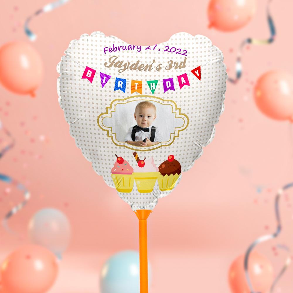 Custom Photo Happy Birthday Balloons for Baby Shower Birthday Party Decoration Supplies-babyanimal