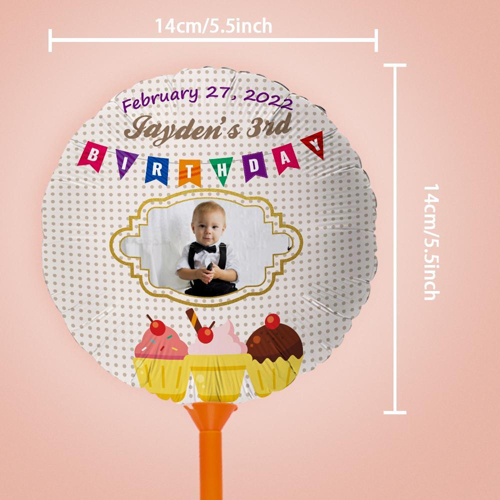 Custom Photo Happy Birthday Balloons for Baby Shower Birthday Party Decoration Supplies-babyanimal