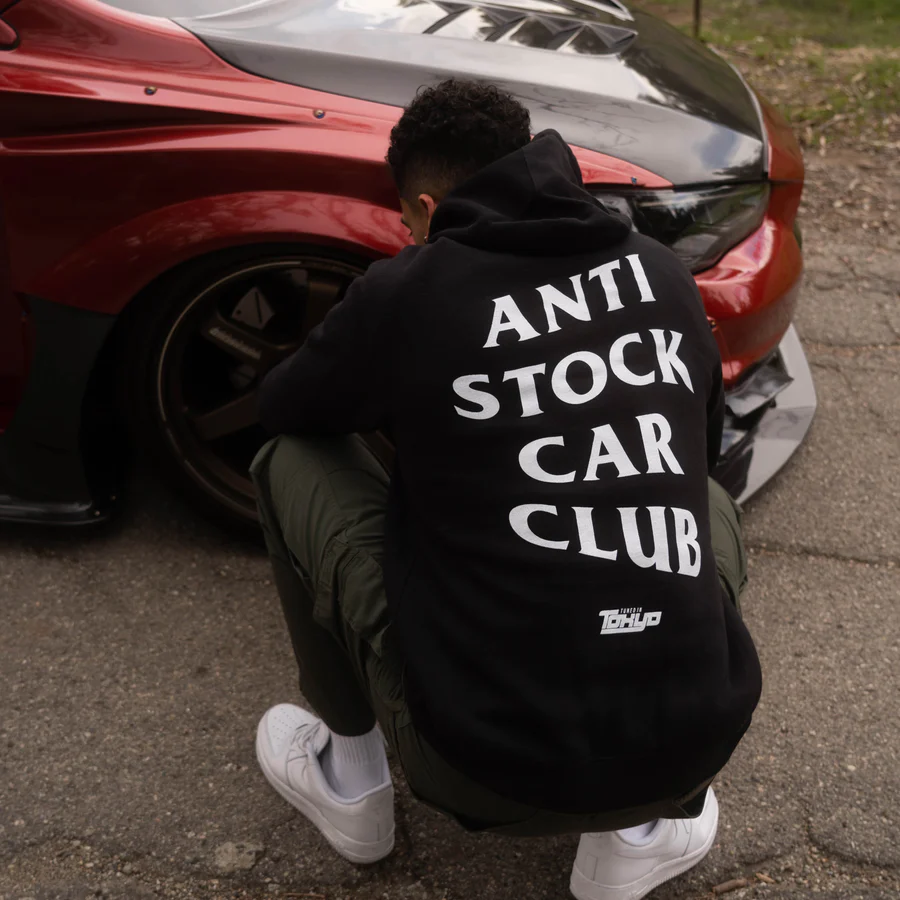 Anti Stock Car Club Print Hoodie