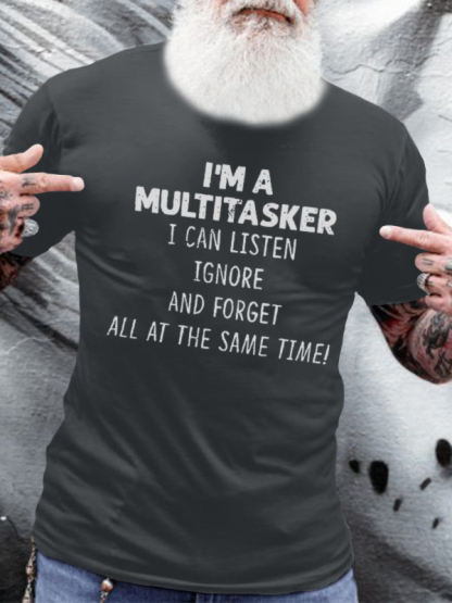 I'm A Multitasker Printed Men's T-shirt