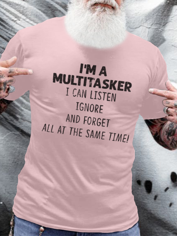I'm A Multitasker Printed Men's T-shirt