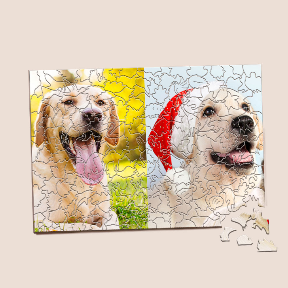 Personalized Puzzle Animal Wood Puzzle Custom Jigsaw Puzzle with 1-4 Photos-babyanimal