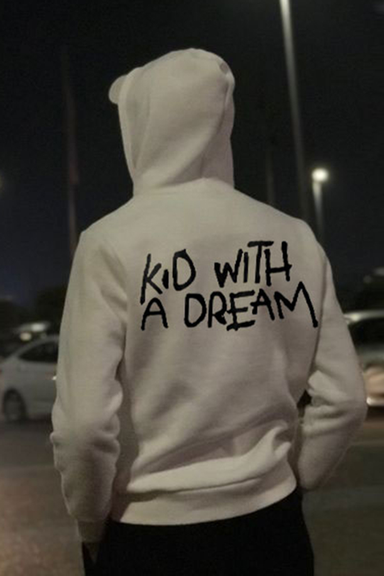 Kid With A Dream Print Hoodie