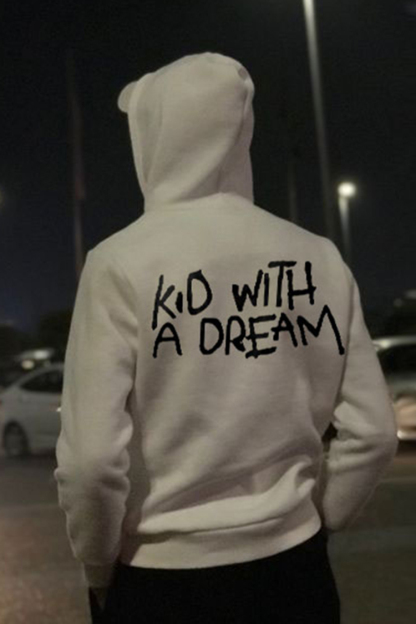 Kid With A Dream Print Hoodie