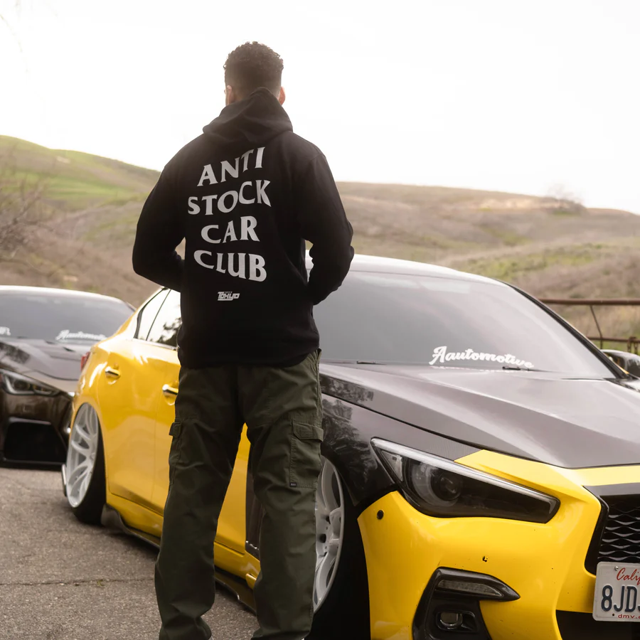 Anti Stock Car Club Print Hoodie