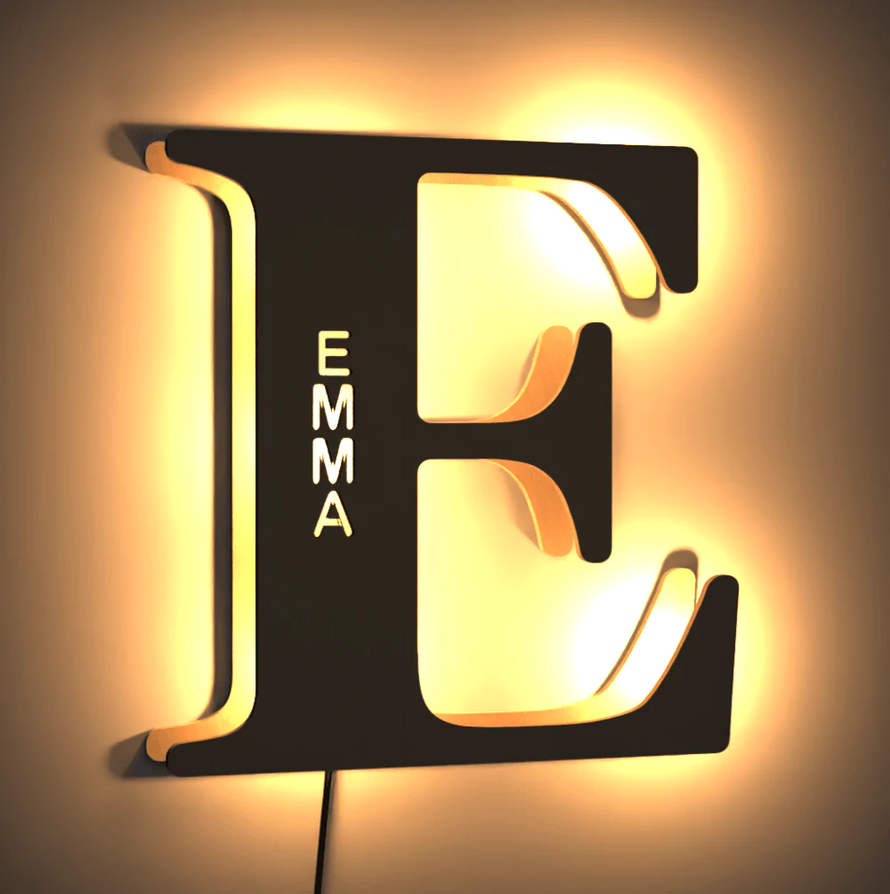 Custom Name Light, Custom Wooden Night Light Living Room Letter Lamp Wall Decor Name Light-babyanimal
