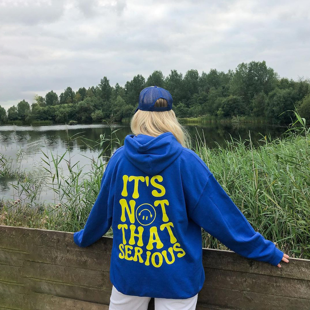 It's Not That Serious Print Hoodie